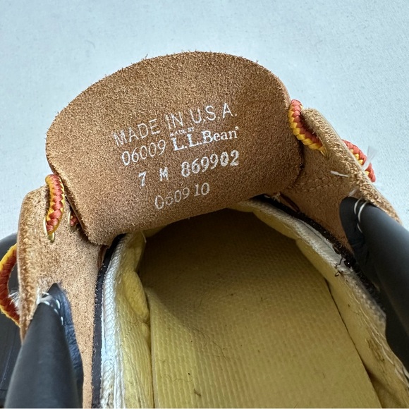 Vintage LL Bean Low Bean Boots Leather Rubber 3 Eye Insulated Size 7 - Picture 6 of 8
